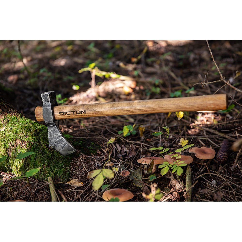 DICTUM® Outdoor-Axt mit Hammerkopf, mit Filzscheide