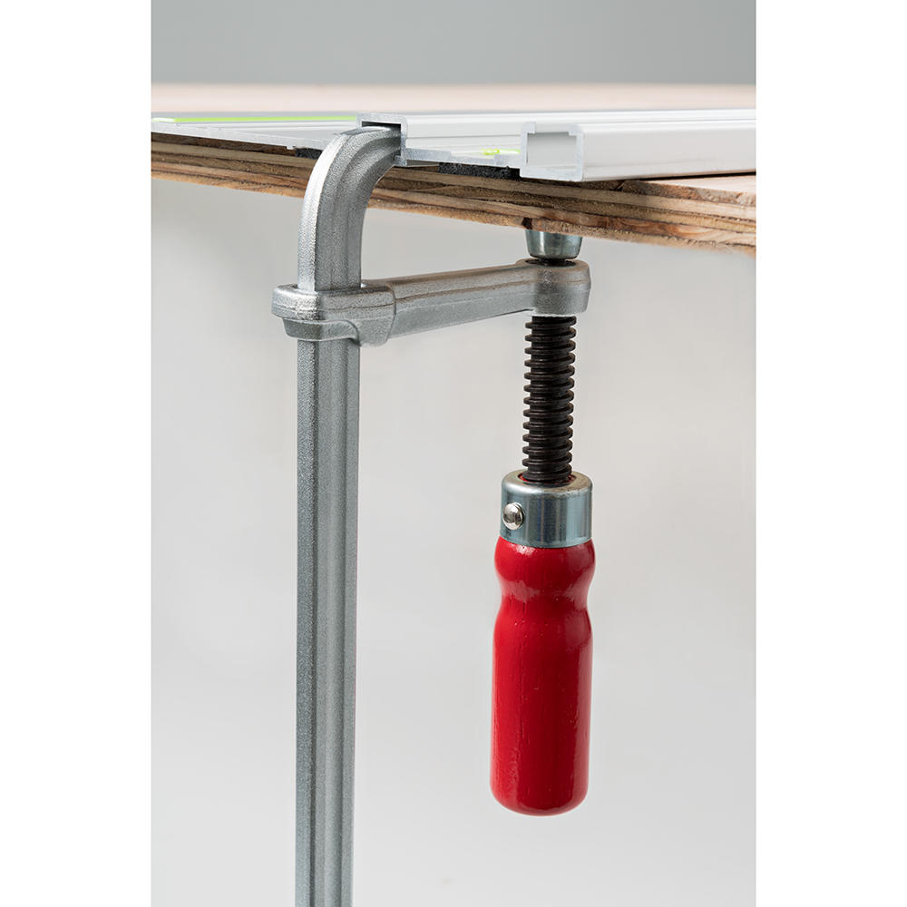 DICTUM® Ganzstahl-Schraubzwinge für Führungsschienen, Spannweite 200 mm