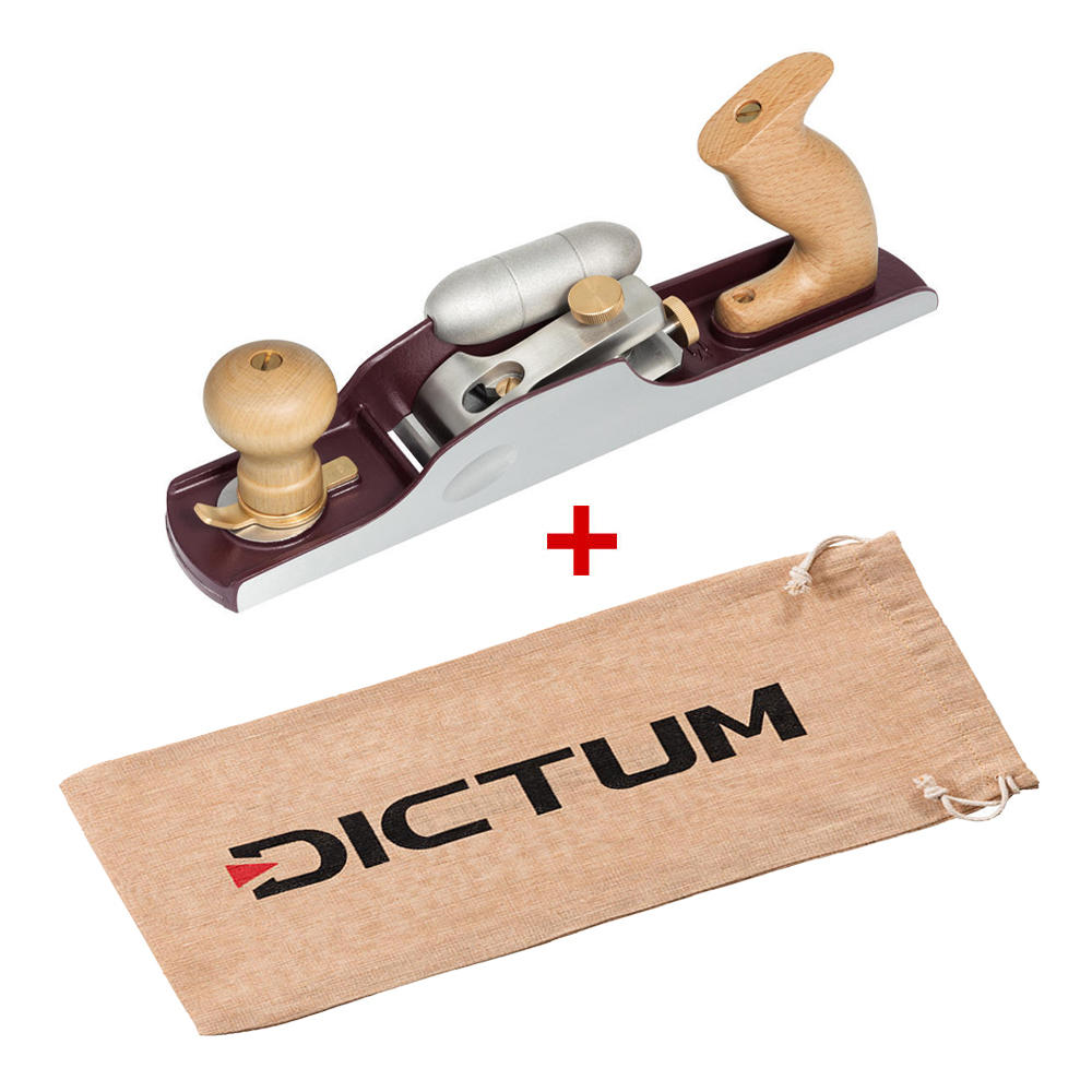DICTUM® Langer Flachwinkel-Schlichthobel Nr. 62, Hot Dog rechts, jap. Hobeleisen