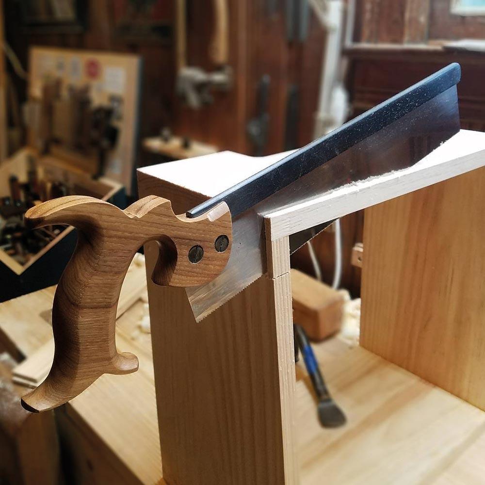 Scie à épaulement Bad Axe, coupe transversale, taille de poignée Regular