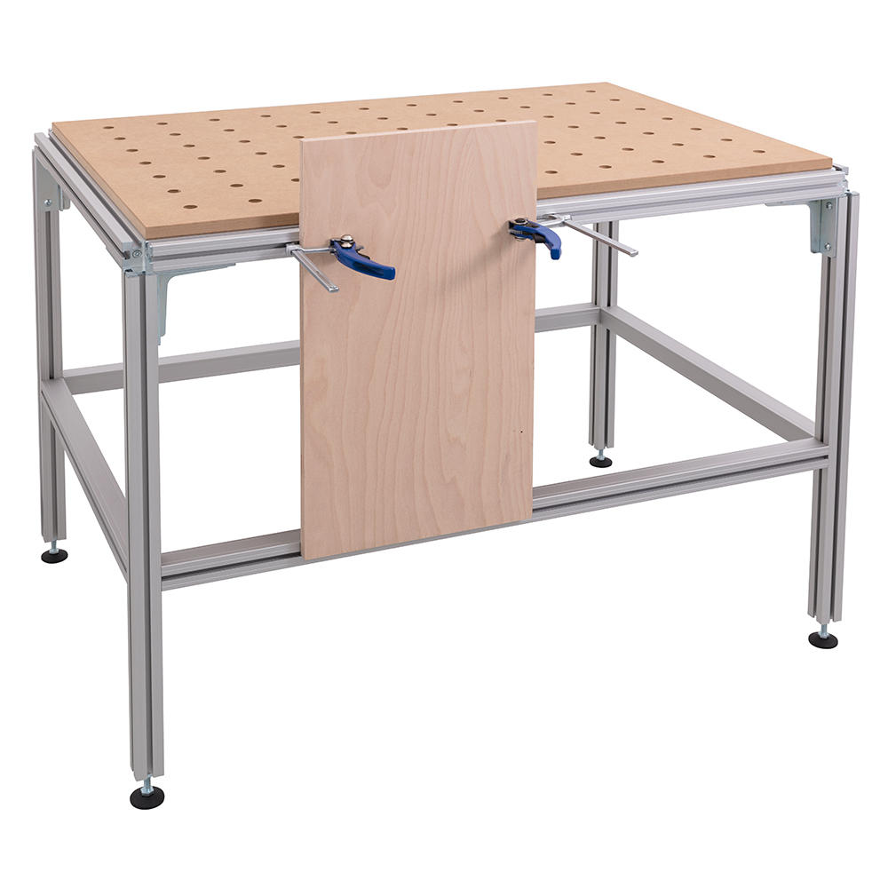 Table multifonctions DICTUM® PRO, gabarit de perçage 77, MDF, marron