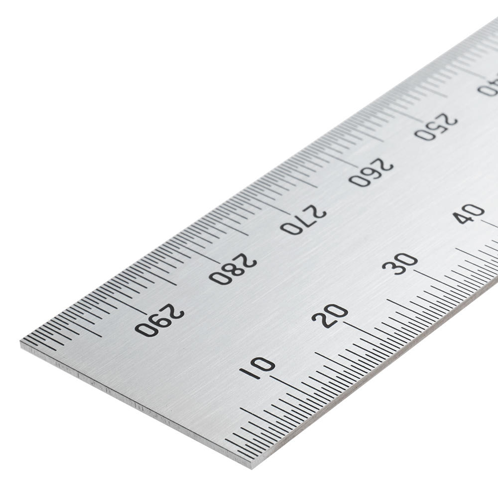 Shinwa® Präzisionslineal mit bündigem Abschluss, 300 mm