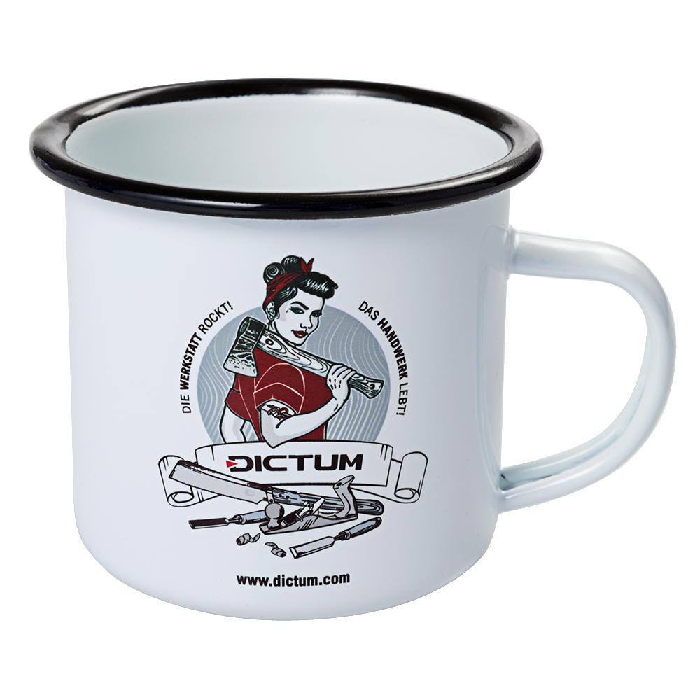 DICTUM® Emaille-Becher, »Rockabilly«