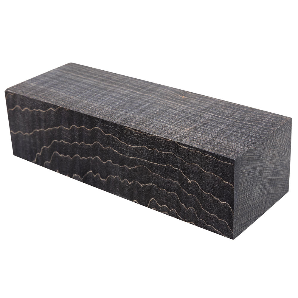 Flame Maple, Stabilised, Black, Block, 140 x 43 x 33 mm