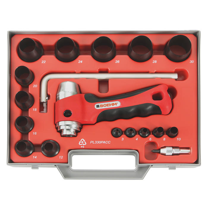 Kit di punzonatura con taglierina circolare, 19 pezzi