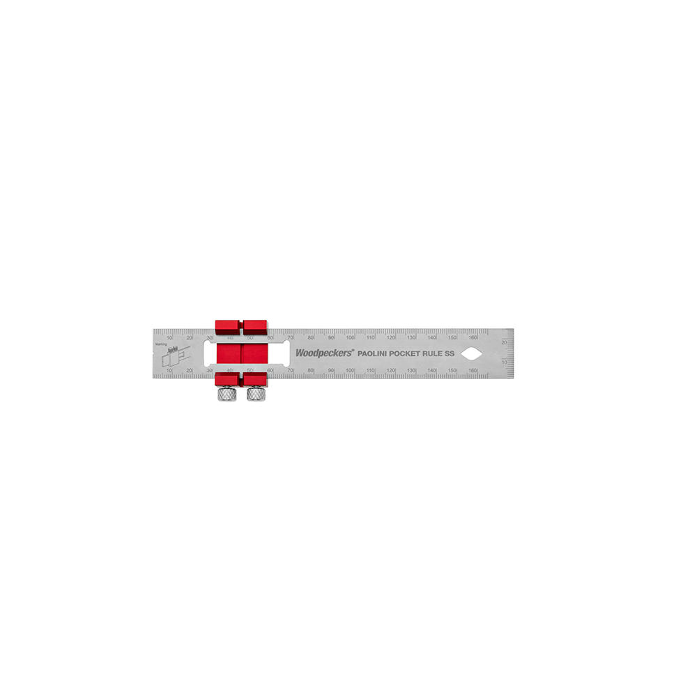 Righello in acciaio inossidabile Woodpeckers® Paolini, 150 mm
