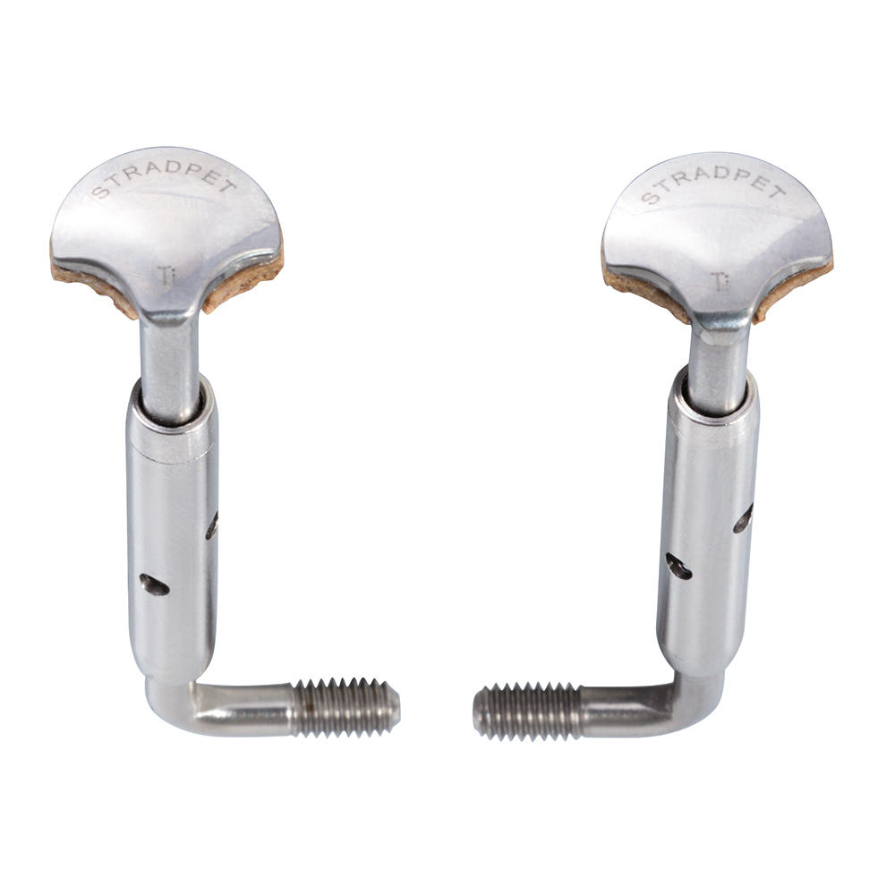 Stradpet® Titanium Chinrest Screw, Scallop Style, Violin 4/4 – 3/4, 1 Pair