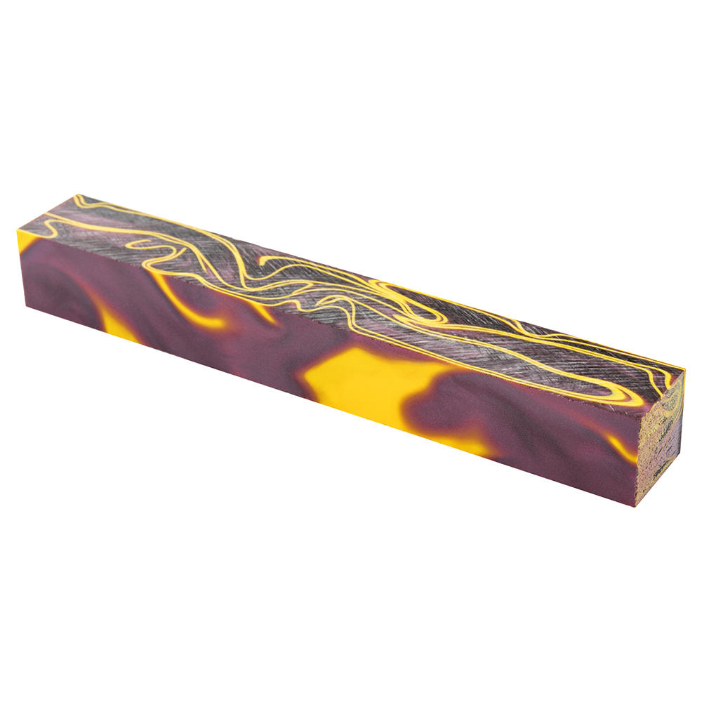 Acrylic Pen Blank, Violet/Yellow