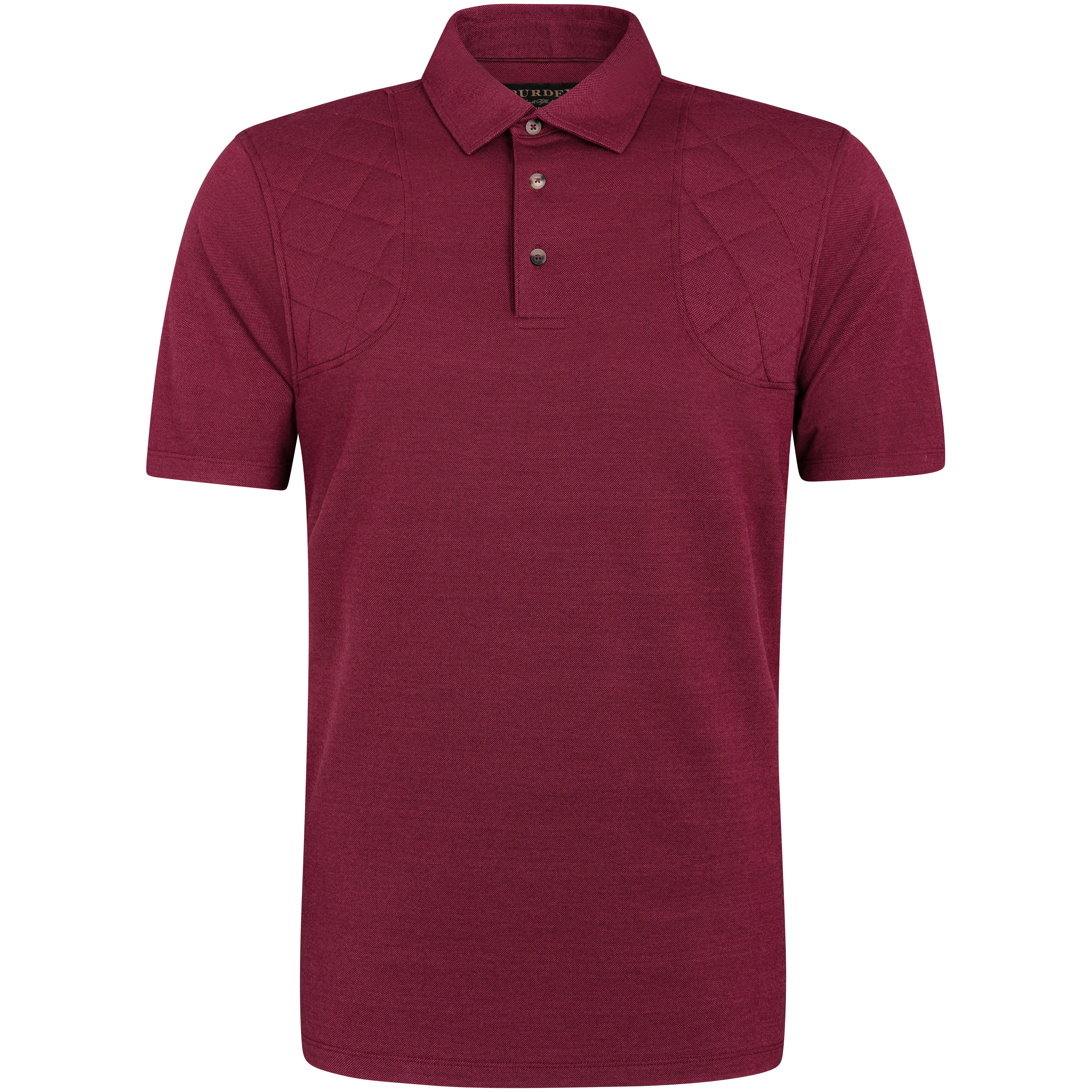Purdey Herren Poloshirt mit Schulterpolsterung