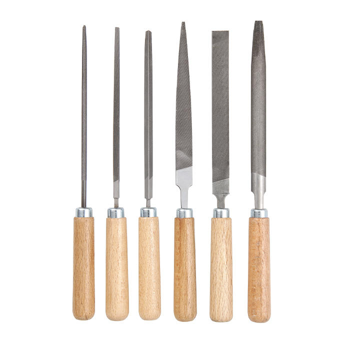 Friedr. Dick Key Files with Wooden Handles, 6-Piece Set