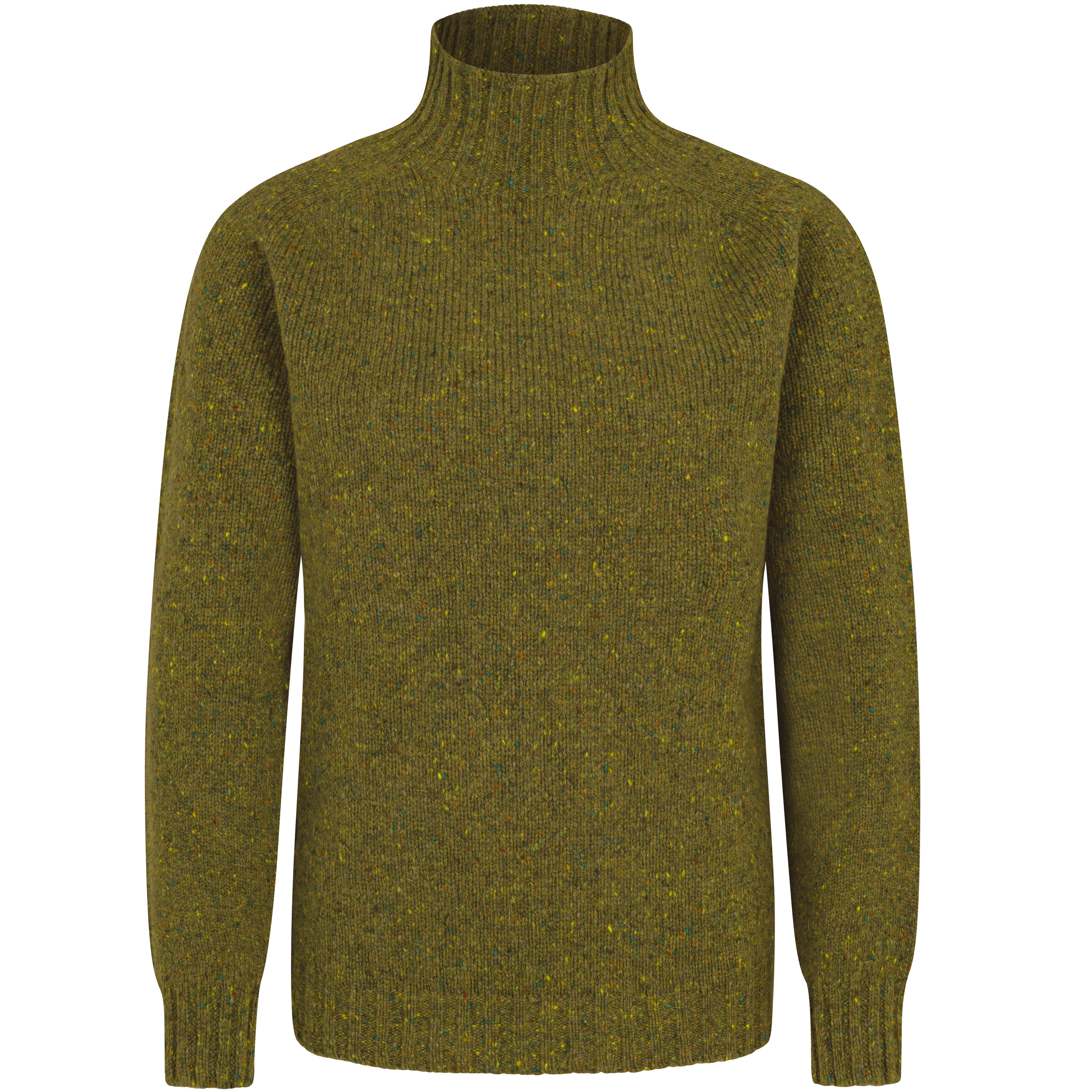 Maglione a collo alto da donna Donegal, verde scuro