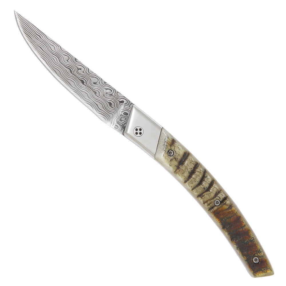 Plaquettes de manche en cornes de bélier, paire, 125 x 38 x 8 mm