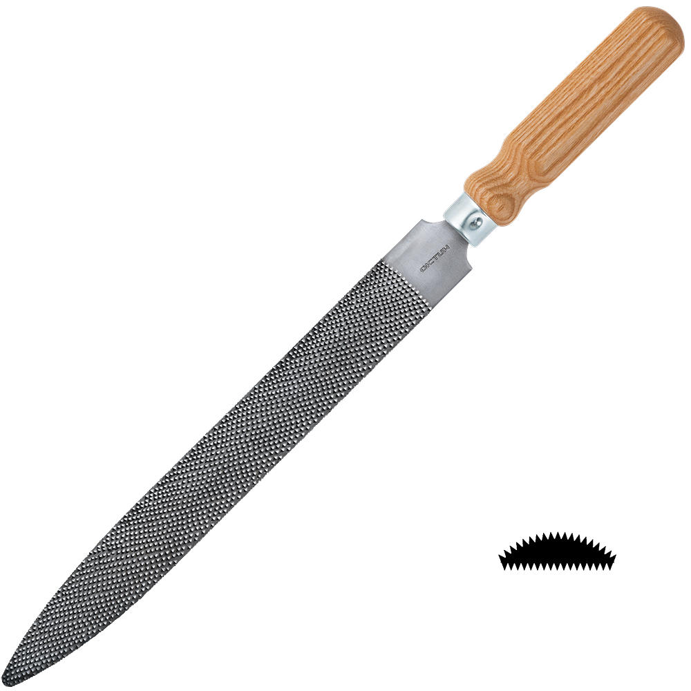 DICTUM® Precision Rasp, Cabinet, with Handle, Cut 4, Cut Length 250 mm