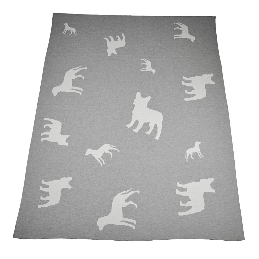 Couverture Lenz & Leif » Dog « gris/blanc, 180 x 140 cm