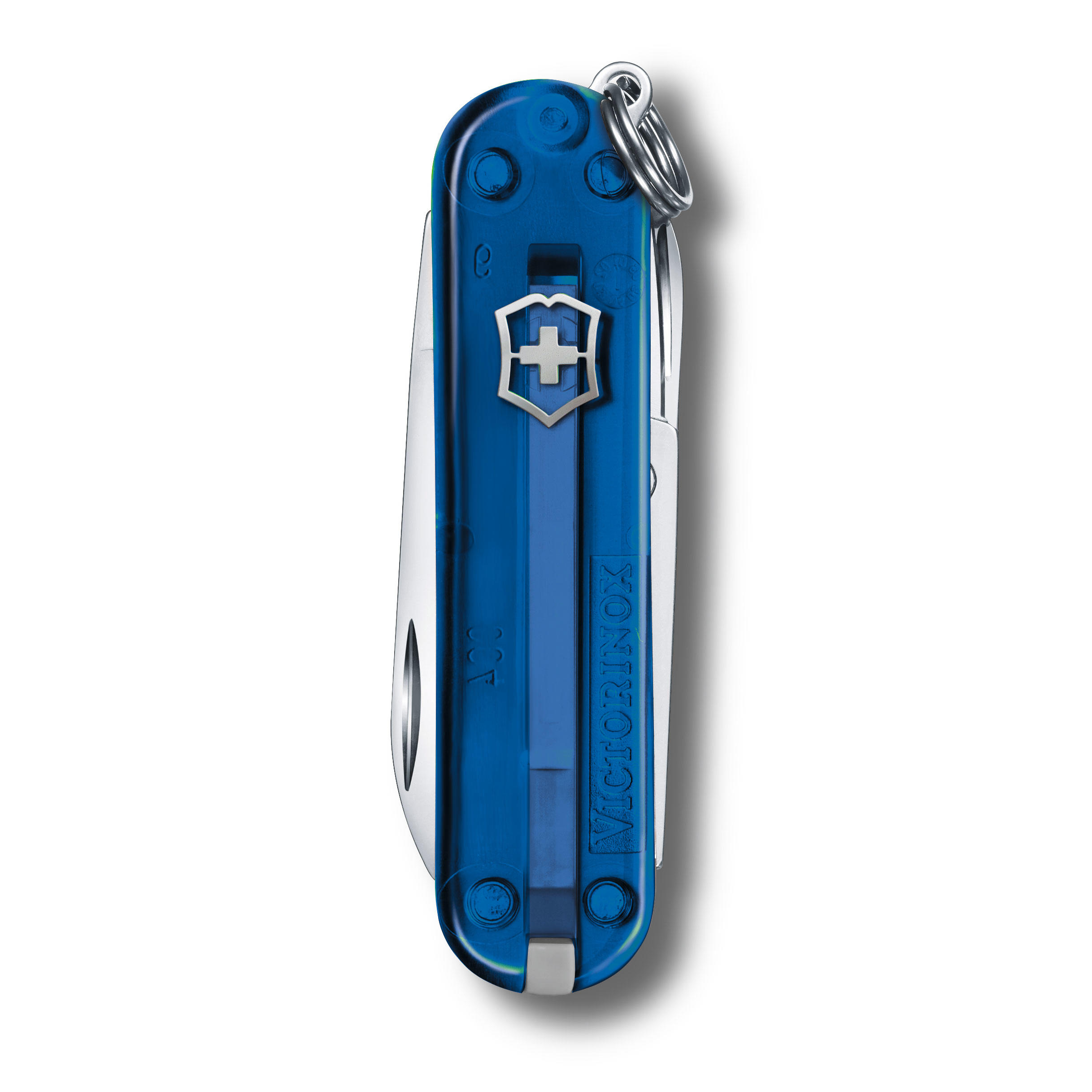 Couteau de poche Victorinox® » Classic SD «, bleu foncé transparent