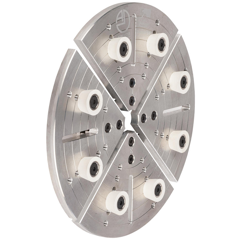 Plateau segmenté Axminster avec 8 tenons élastiques, Ø 250 mm