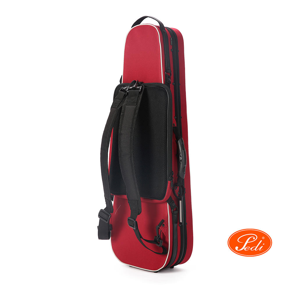 Étui-caisse Pedi®, modèle P100, violon 4/4, réfléchissant, rouge