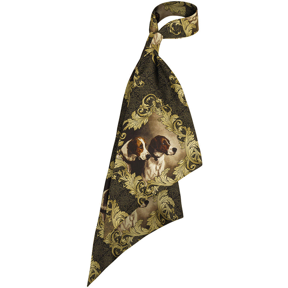 Sara Tiara Seidenschal, schmal, Hund