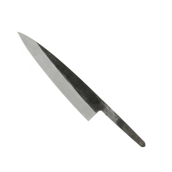 Blade Blank with Black Forged Skin, 3 Layers, Gyuto 135 mm