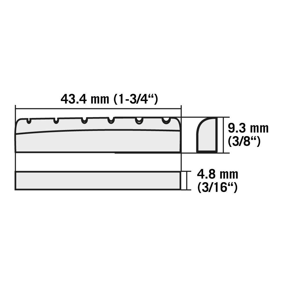 Capotasto selletta Gibson® Style, osso, 43,4 x 9,3 x 4,8 mm