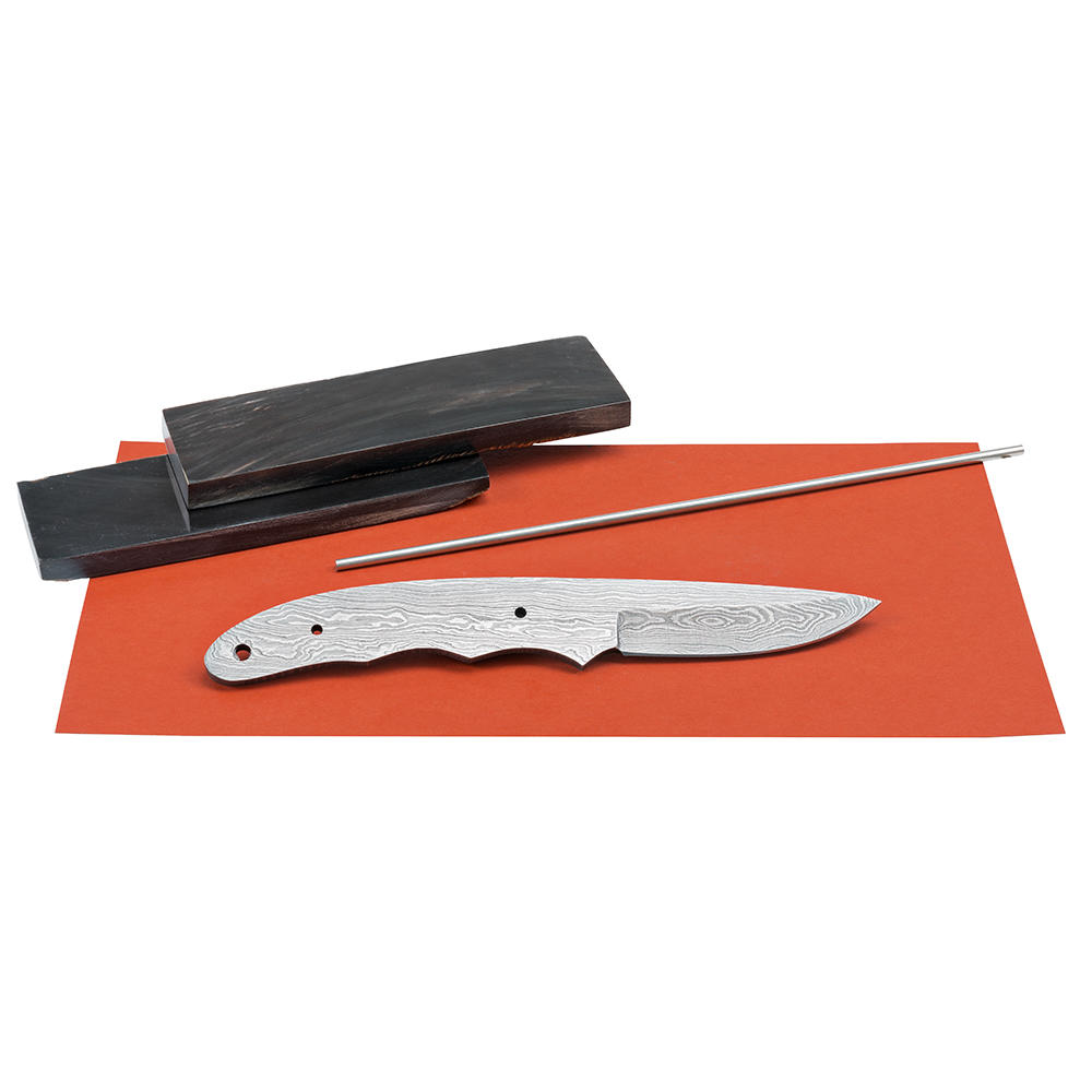 Kit di montaggio per coltello »Wilder Damast«, incavo per le dita