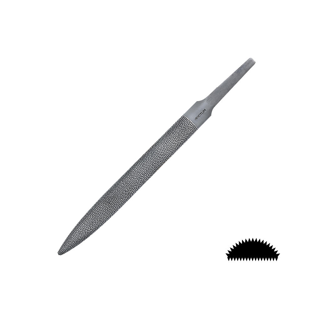 DICTUM® »Flat Cut« Precision Rasp, Half-Round, Cut 6, Cut Length 150 mm