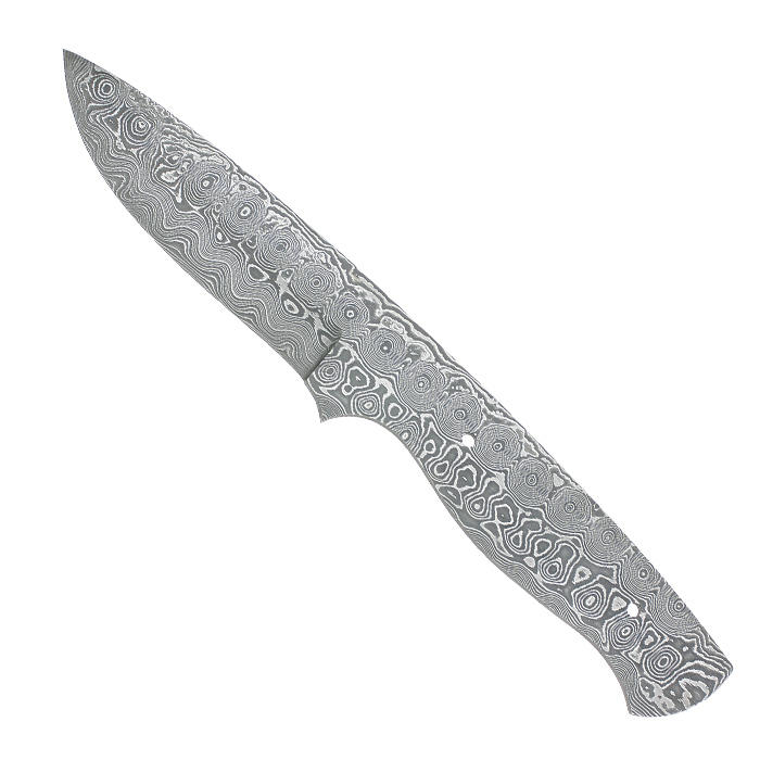 Platine brute de lame plat, damas rose, 85 mm