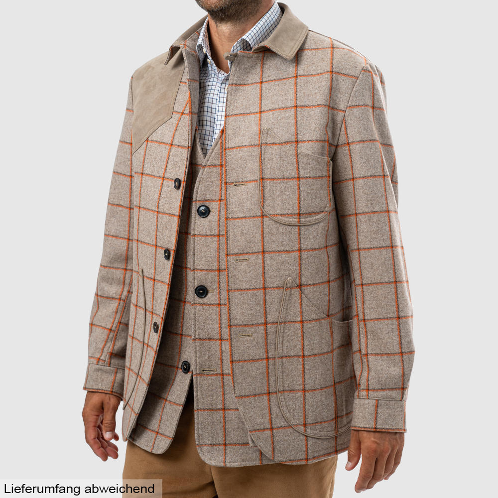 The GunDog Affair »Mersey« Men's Shooting Jacket, Beige/Orange