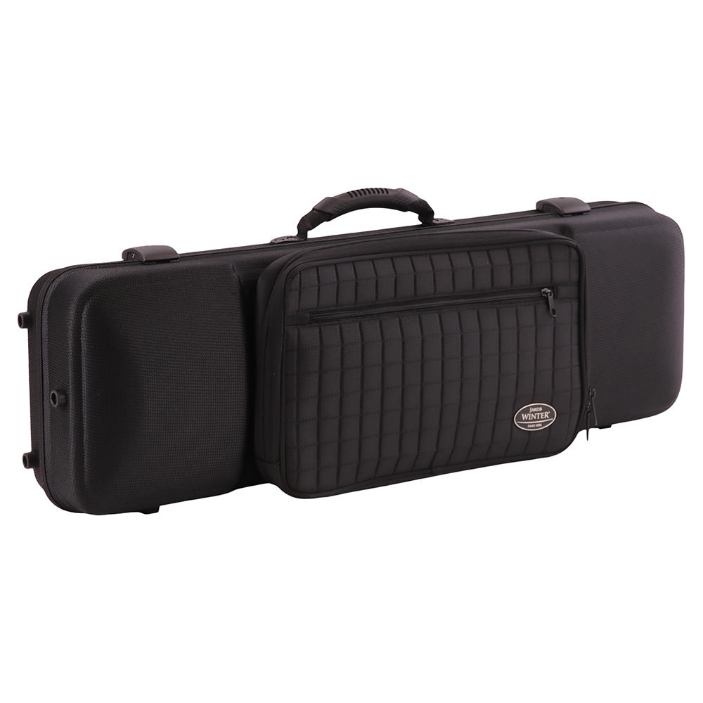 Étui-caisse Pro-Case Jakob Winter®, violon 4/4, 3/4, poche partitions noir/noir