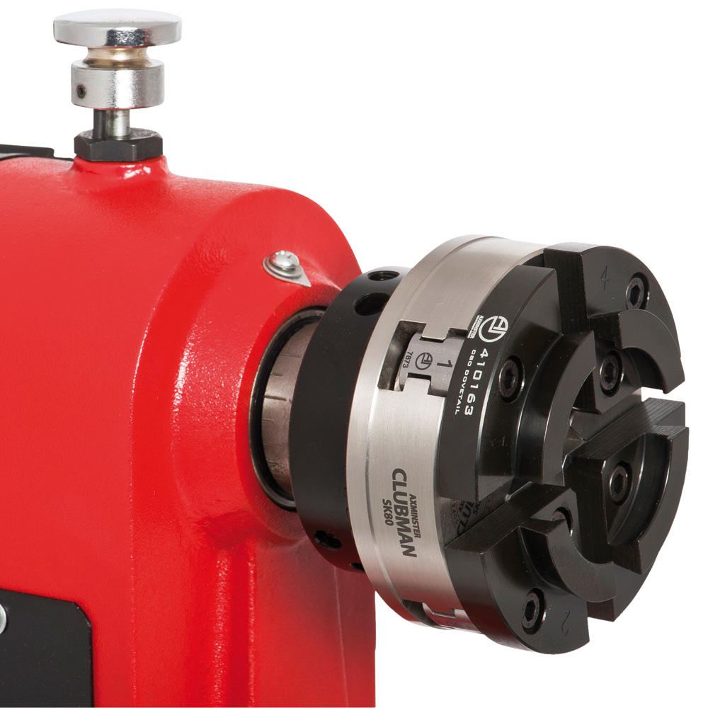 Axminster Spannfutter Clubman SK80, mit Aufsatzbacken Typ C80