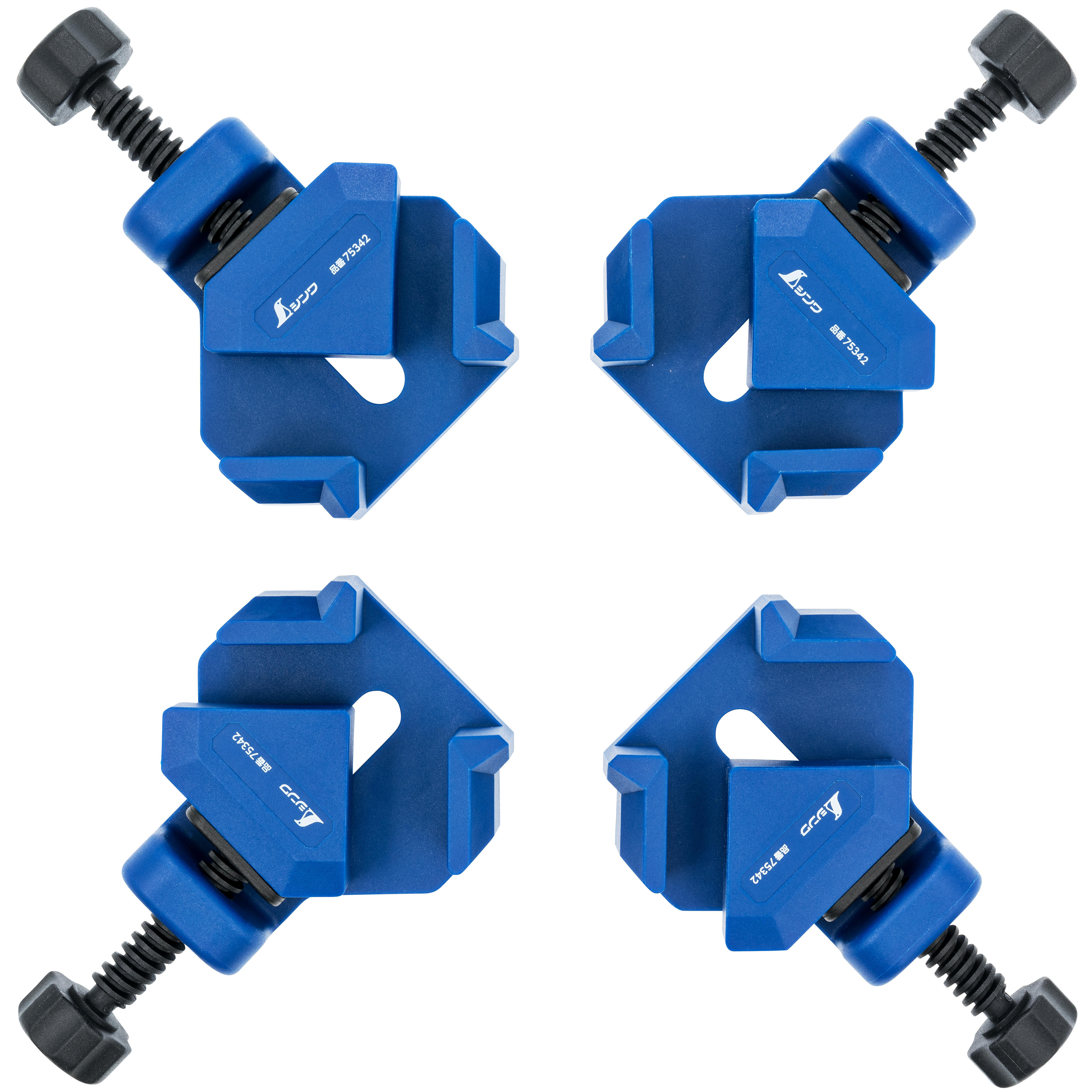 Set di morsetti ad angolo retto 90° Shinwa®, larghezza di serraggio 22 mm