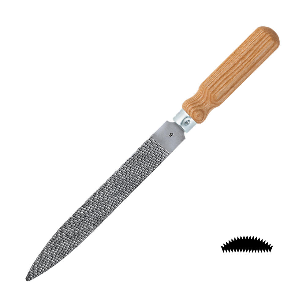 Raspa di precisione DICTUM®, cabinet, con manico, taglio 5, l. taglio 200 mm