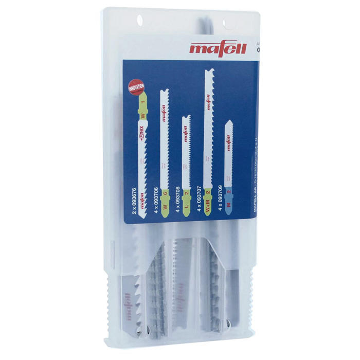 MAFELL Jigsaw Blades Set 2, 4 Pieces each M2, W6, L2, W+M2, 2 Pieces CUnex W1
