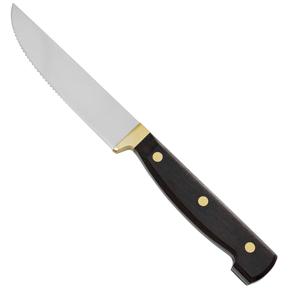 Rustic Cutlery, Ebony, Farmhouse-style Table Knife with Serrated Edge