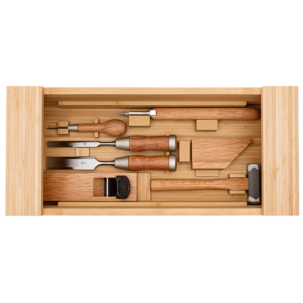 Japanische Werkzeugkiste, bestückt, 10-teilig