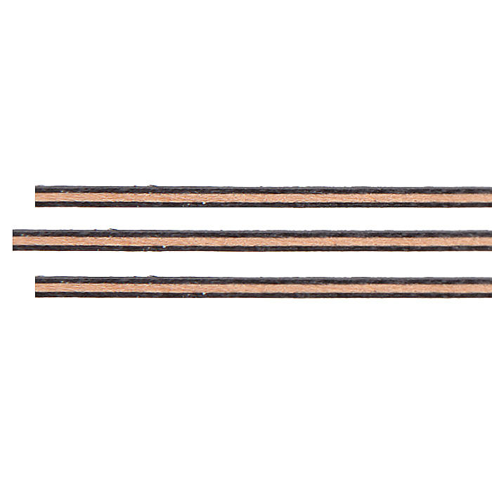 Purfling Set, Straight, Maple-Pearwood-Maple, Violin, 0.3/0.6/0.3 x 2.0 mm