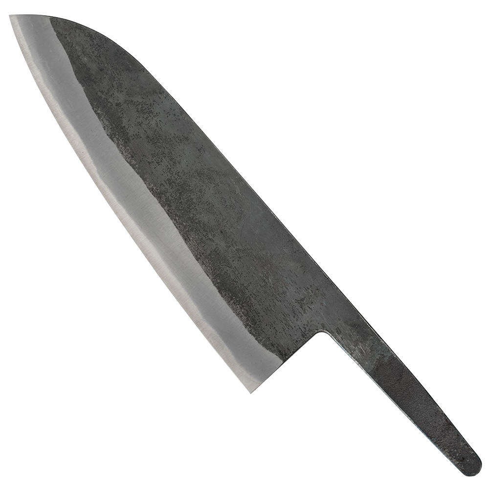 Blade Blank with Black Forged Skin, 3 Layers, Santoku
