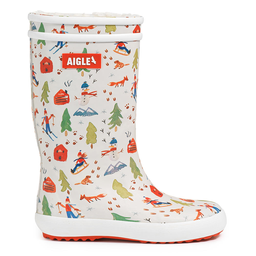 Bottes en caoutchouc pour enfants » Lolly Pop Fur Print «, Zermatt