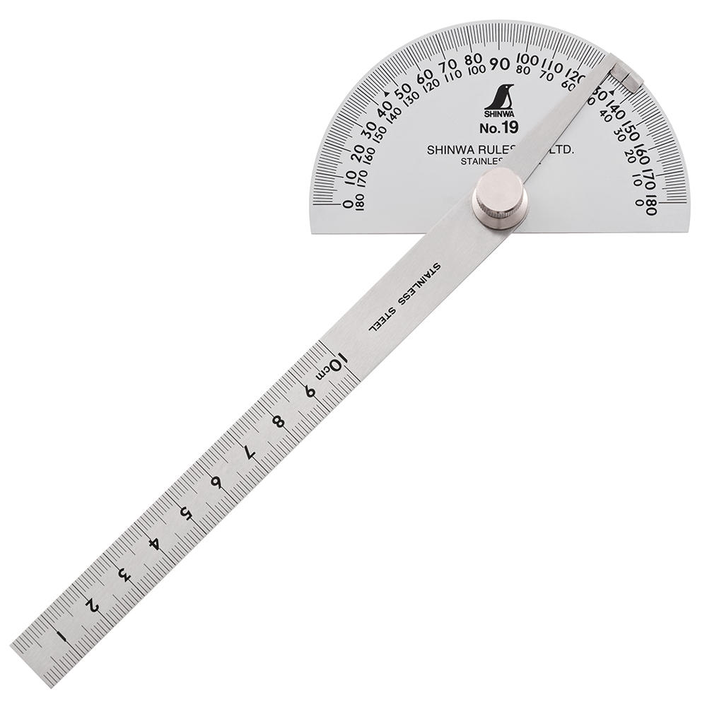 Shinwa® Precision Protractor, Scale Width 90 mm