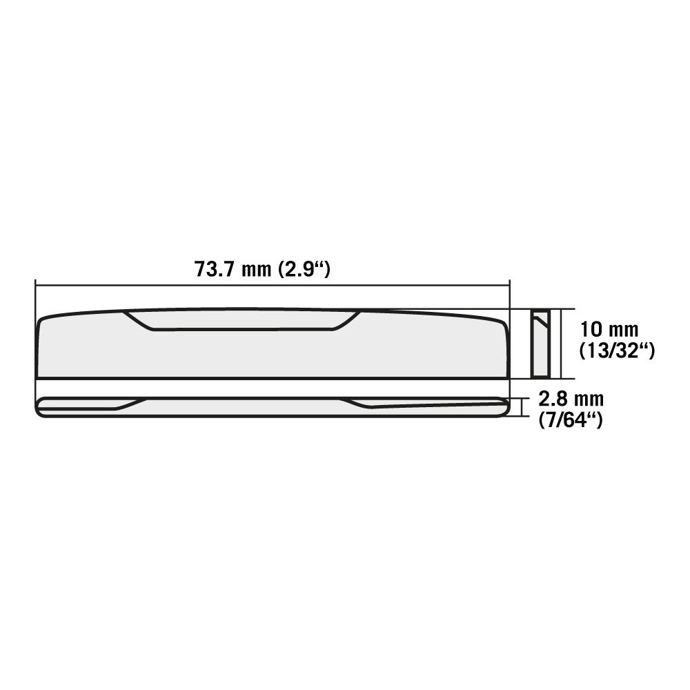 Sillet de chevalet Style Martin®, os, 73,7 x 10,0 x 2,8 mm