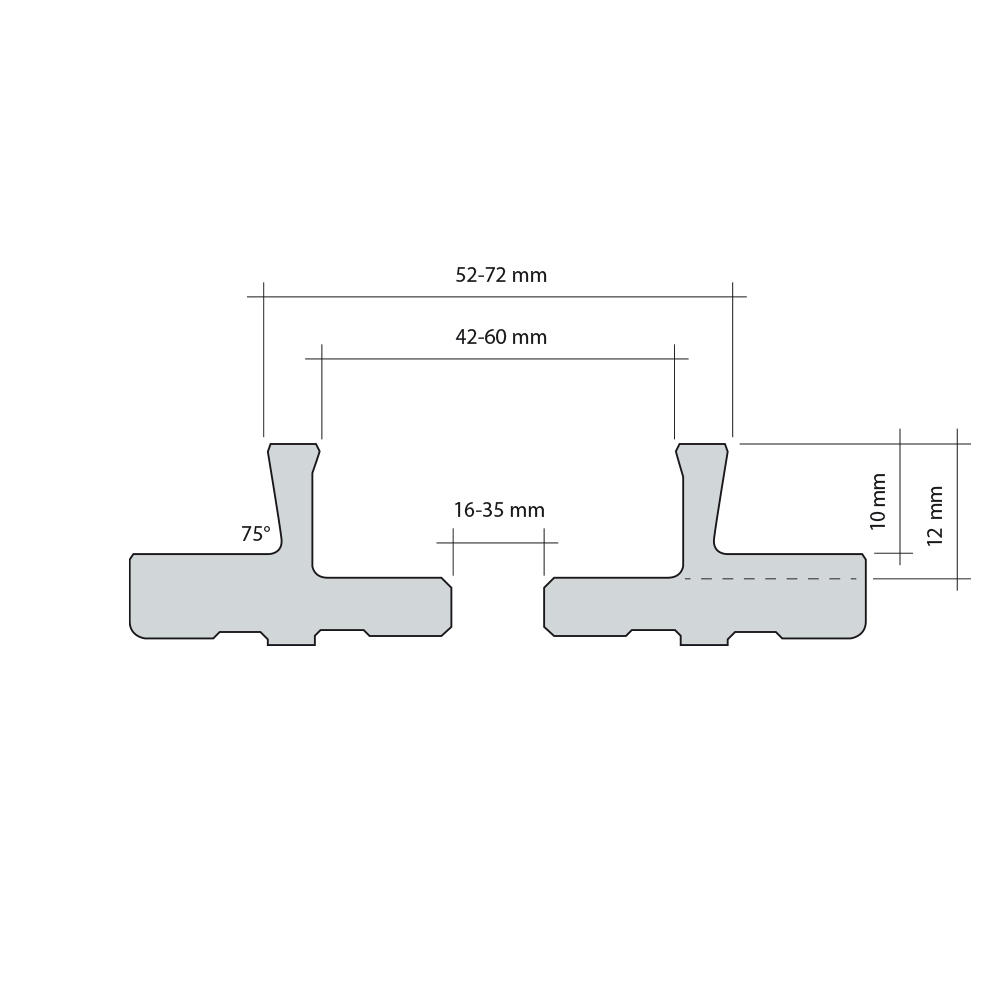 DICTUM® Schwalbenschwanzbacken, Ø 50 mm