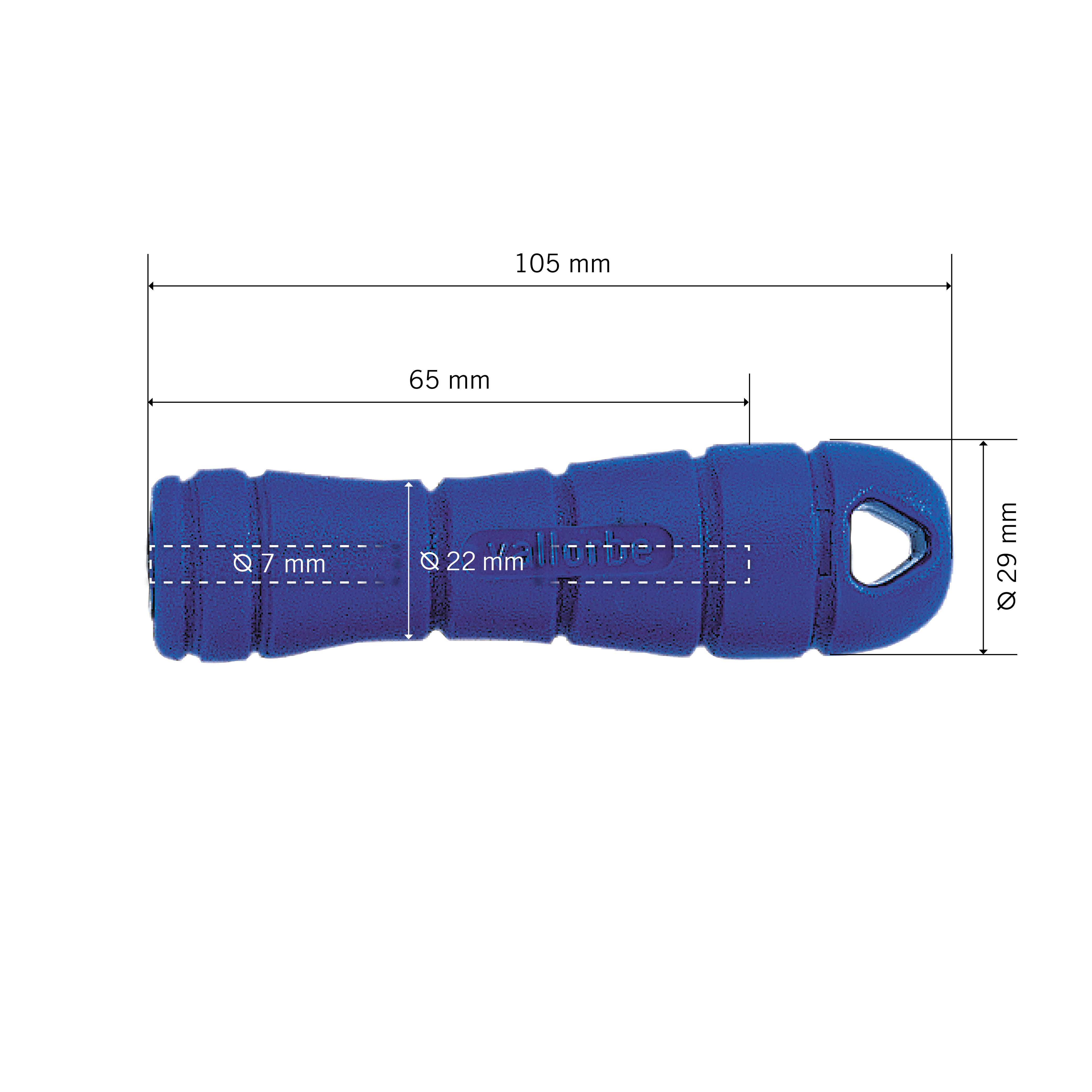 File Handle, Screw-In, Internal Thread 7 mm