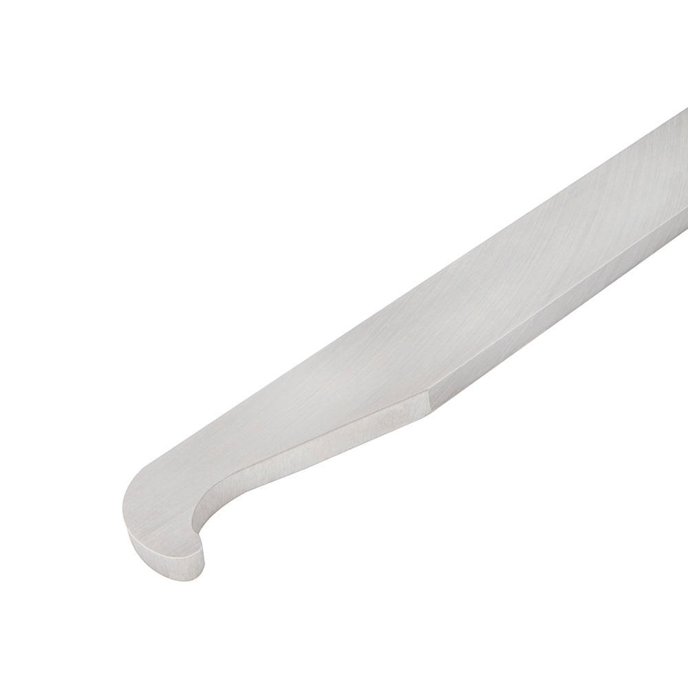 Utensile di finitura per ciotole Crown®, oblungo, impugn. in faggio mordenzato