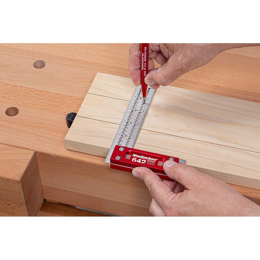 Squadra di precisione 90° in acciaio inossidabile Woodpeckers®, modello 642