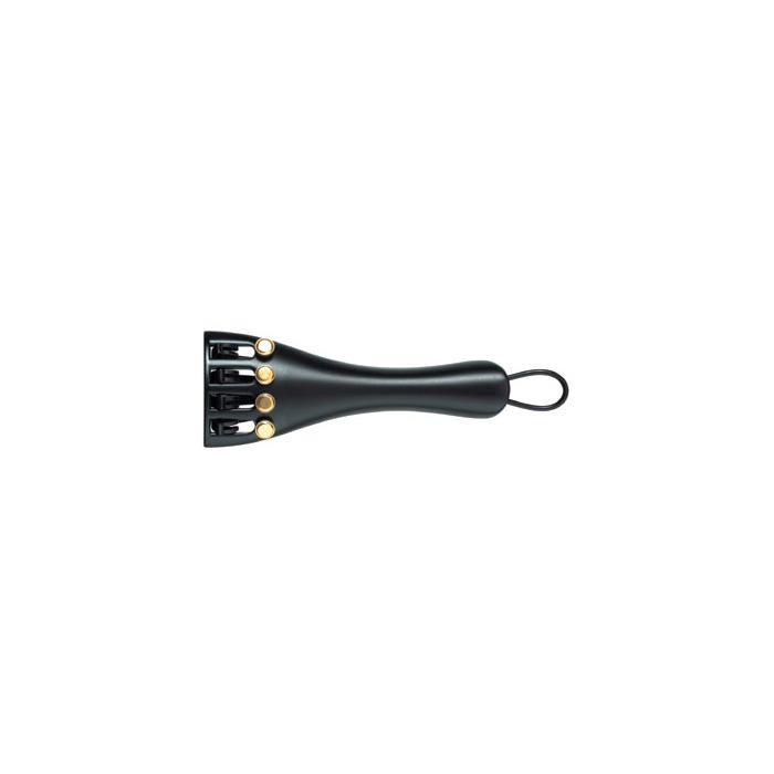 Wittner® Tailpiece, Plastic, Gold Plated Screws, Violin 1/16, 75 mm