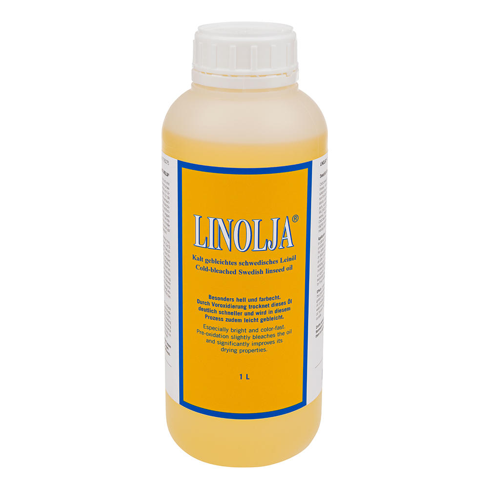 Olio di lino svedese ecologico Linolja®, sbiancato a freddo, 1 l