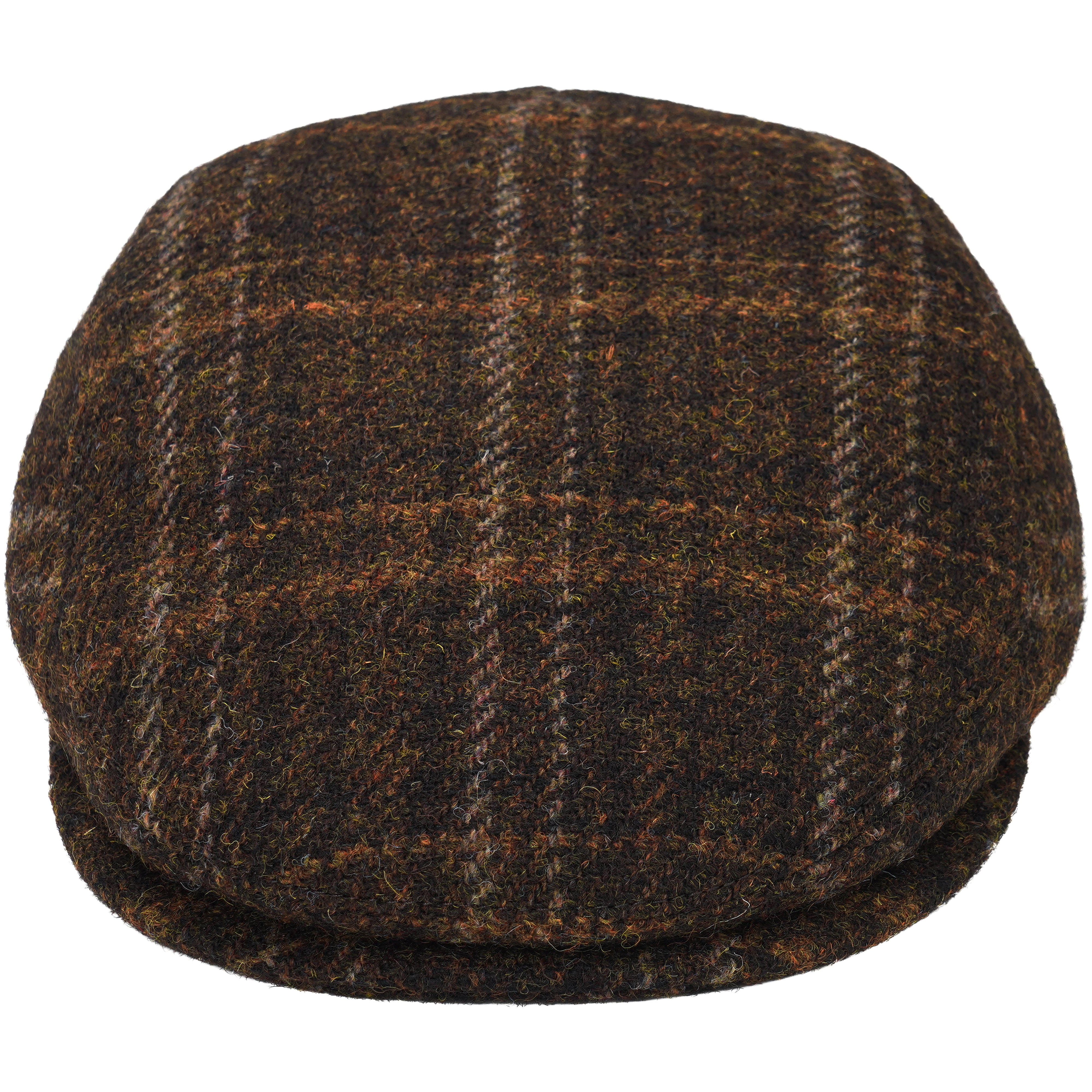 Harris Tweed Cap, Red/Brown/Green