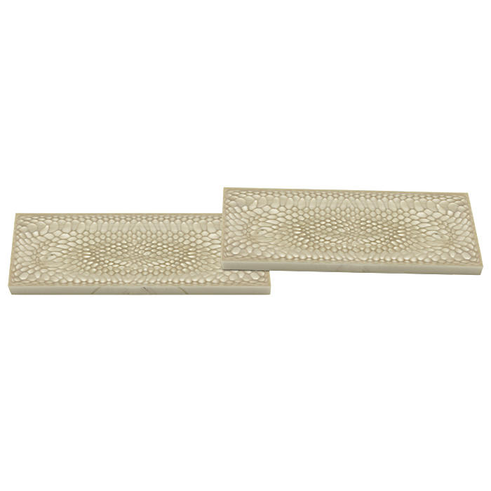 Plaquettes de manche Juma, paire, Ivory Snake