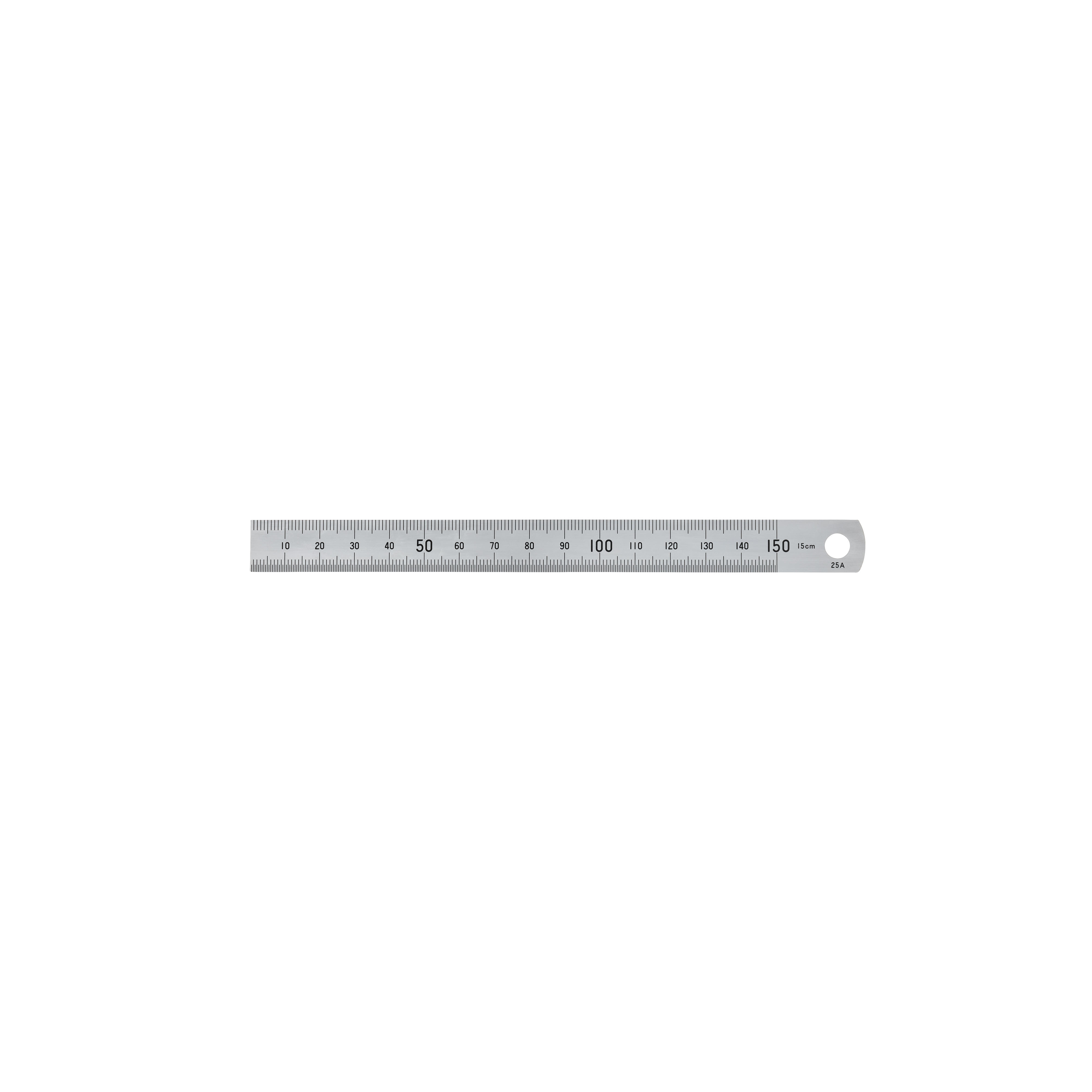 Shinwa® Präzisionslineal mit Nullpunkt mittig, 150 mm