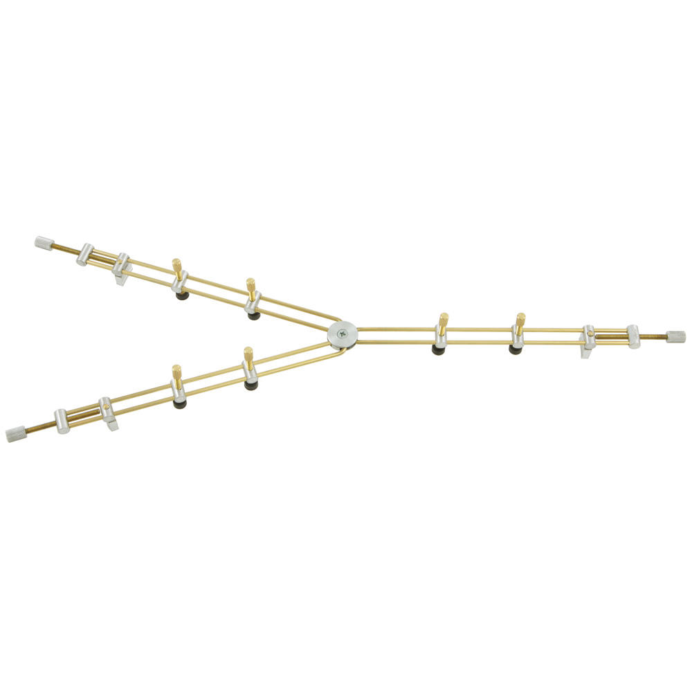 Herdim® 3-Armige Rissklammer ohne Gummi-Spannbacken, Spannweite 240 mm